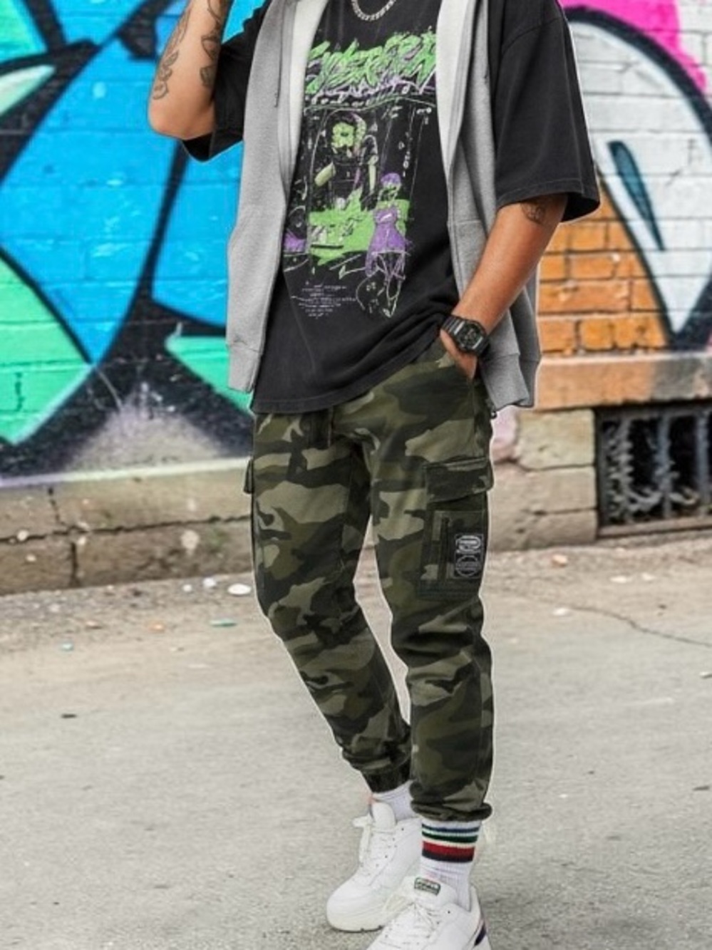 Ecko Unltd. Men's Camo Cargo Jogger Pants Size L